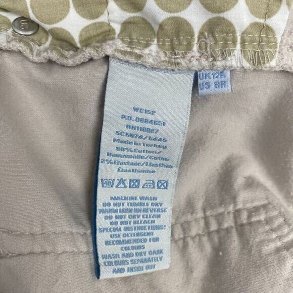 Boden Womens Pants Tan Size 8 Ankle Mid Rise  Stretch Cotton Blend Soft Comfort - Picture 8 of 15
